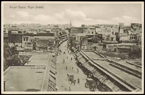 Agra आगरा ( آگرا ) Ortsansicht Kinari Bazar (India) 1910