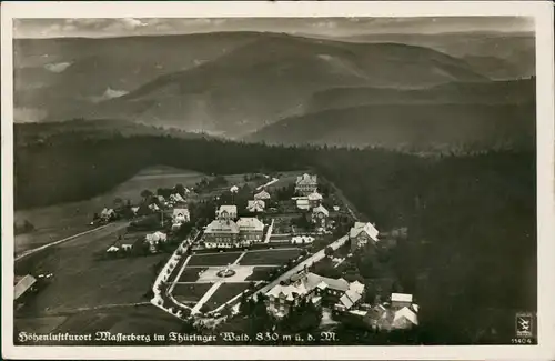 Ansichtskarte Masserberg Luftbild Orig. Fliegeraufnahme 1938