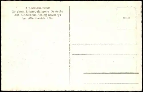 Ansichtskarte Zschöppichen-Mittweida Schloß Neusorge, Schwäne 1928