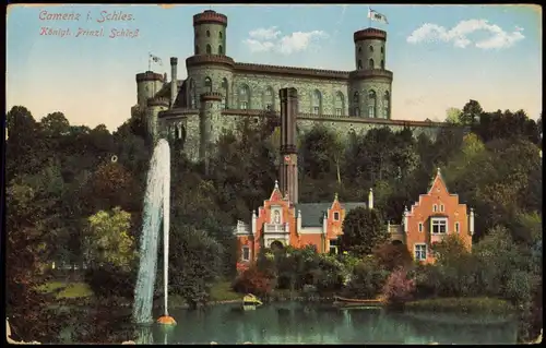 Kamenz (Schlesien) Kamieniec Ząbkowicki (Camenz) Königl. Prinzl. Schloß. 1918
