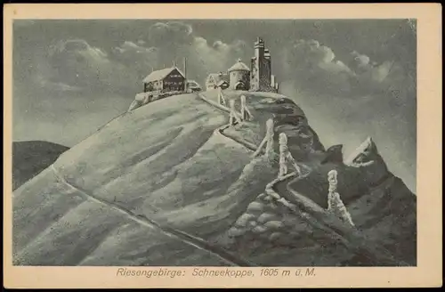 Krummhübel Karpacz Schneekoppe Sněžka Śnieżka im Winter 1924