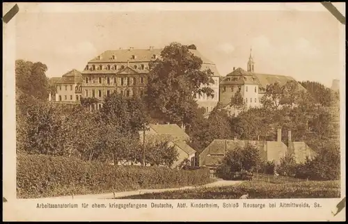 Ansichtskarte Zschöppichen-Mittweida Partie bei Burg Neusorge 1928