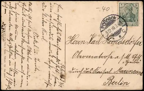 Ansichtskarte Pößneck Stadtpartie 1910