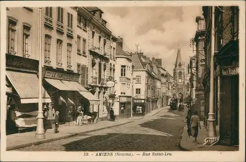 CPA Amiens Straßen-Ansicht Rue Saint-Leu 1920