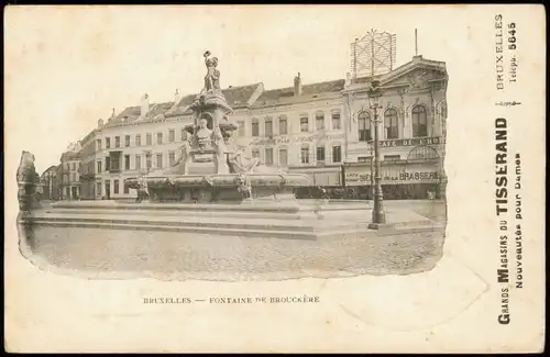 Postkaart Brüssel Bruxelles Fontaine de Brouckere 1909