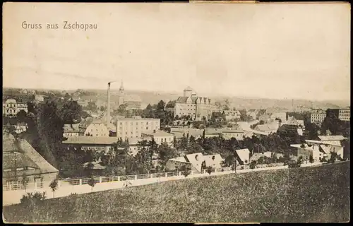 Ansichtskarte Zschopau Mehrbild Klappkarte 1913