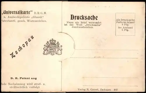 Ansichtskarte Zschopau Mehrbild Klappkarte 1913
