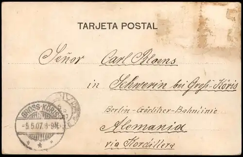 Postcard Nuevo Imperial Peru Stadt, Straßenpartie 1907