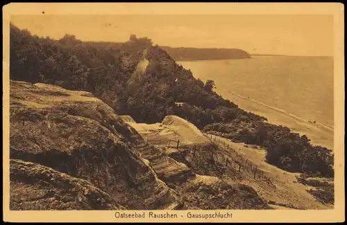 Ostseebad Rauschen Svetlogorsk Ruszowice Raušiai Gausupschlucht Ostpreußen 1912