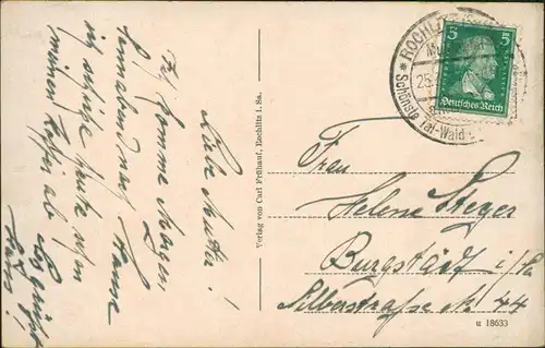 Ansichtskarte Rochlitz Umland-Ansicht Waldpartie auf dem Berge 1927