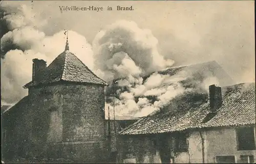 Vieville-en-Haye   in Brand (1. Weltkrieg) 1915