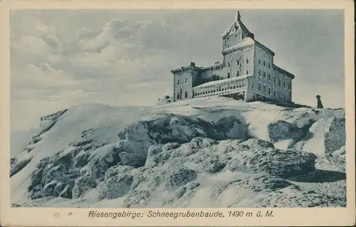 Schreiberhau Szklarska Poręba Schneegrubenbaude Riesengebirge Schronisko nad Śnieżnymi Kotłami 1910
