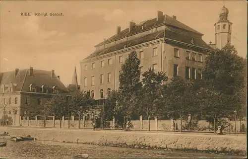 Ansichtskarte Kiel Partie am Königlichen Schloß (Castle Building) 1910