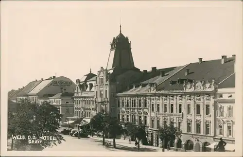 Ansichtskarte Wels (Oberösterreich) Straßen, Hotel Greif 1944
