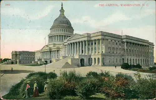 Washington D.C. United States Capitol (Politik-Gebäude-Ansicht) 1910