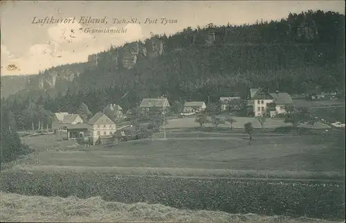 Eiland-Tissa Ostrov u Tisé Tisá Panorama-Ansicht Luftkurort Tsch.-Sl.  1928