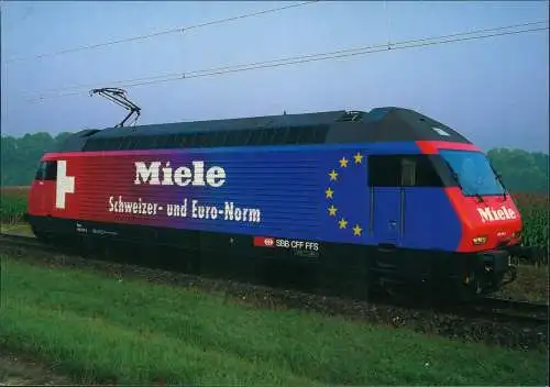 CH Bahn SBB Re 460 Miele 1995 Eisenbahn E-Lokomotive Werbung 1995