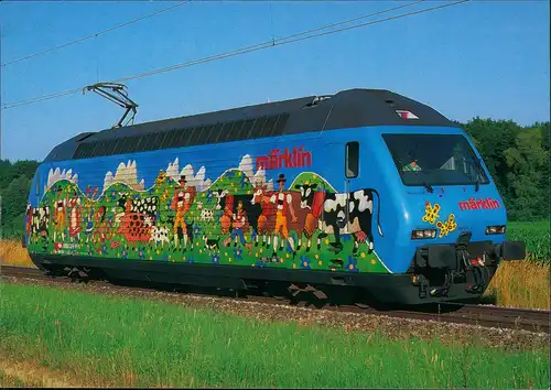 Ansichtskarte  Eisenbahn Zug E-Lokomotive Railway Train 1995