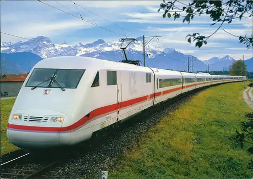 Ansichtskarte  Eisenbahn Zug E-Lokomotive Personenzug 1991