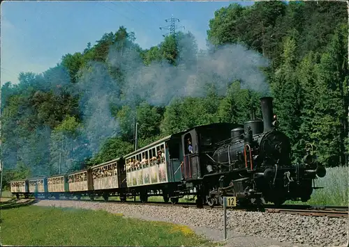Eisenbahn Zug Lokomotive Dampflok mit Personenzug Railway Train 198