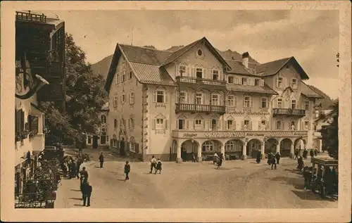 Ansichtskarte Oberammergau Kurhotel, Wittelsbach links Hotel 1937