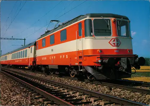 Ansichtskarte  Eisenbahn Zug E-Lokomotive Railway Train 1980