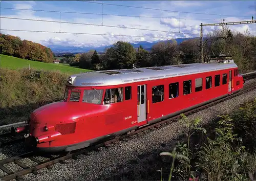 Ansichtskarte  Eisenbahn Zug E-Lokomotive Personenzug in der Lavaux 1985
