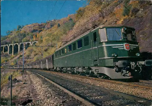 Ansichtskarte  Eisenbahn Zug E-Lokomotive Railway Train 1980