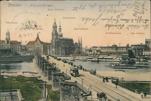 Ansichtskarte Dresden Stadt, Flußbadeanstalt 1909