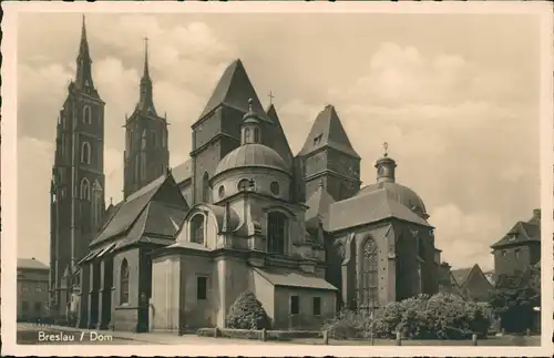 Postcard Breslau Wrocław Dom - Fotokarte 1932