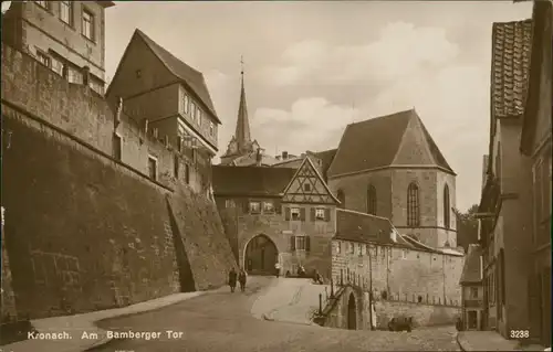 Ansichtskarte Kronach Strassen Partie Am Bamberger Tor 1920