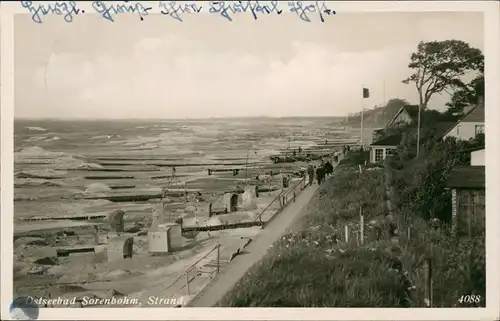 Sorenbohm Sarbinowo (Mielno) Panorama-Ansicht Strand Ostsee Ostseebad 1940