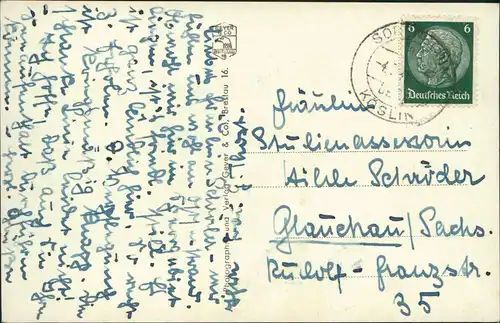 Sorenbohm Sarbinowo (Mielno) Panorama-Ansicht Strand Ostsee Ostseebad 1940