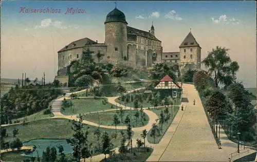 Mylau-Reichenbach (Vogtland) Kaiserschloss Gesamtansicht (Castle Building) 1921