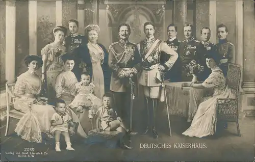 Ansichtskarte  Deutsches Kaiserhaus - Foto AK 1908