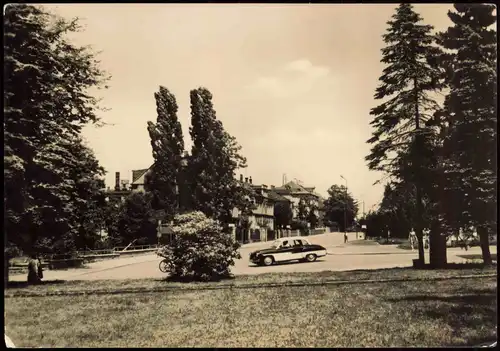 Ansichtskarte Limbach-Limbach-Oberfrohna Straßenpartie Auto Wartburg 1967