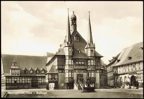 Ansichtskarte Wernigerode Rathaus 1968