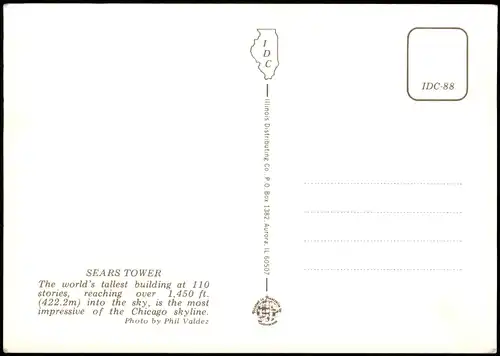 Postcard Chicago SEARS TOWER Wolkenkratzer Skyscraper 2008