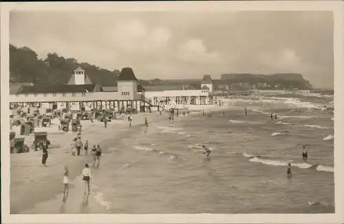 Ansichtskarte Heringsdorf Usedom Strand, Seebrücke - Fotokarte 1942