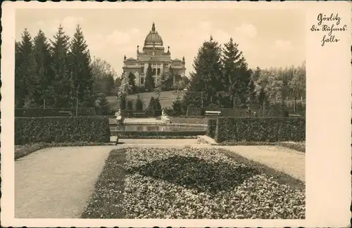 Görlitz Zgorzelec Ruhmeshalle mit Planschbecken und Anlagen 1936