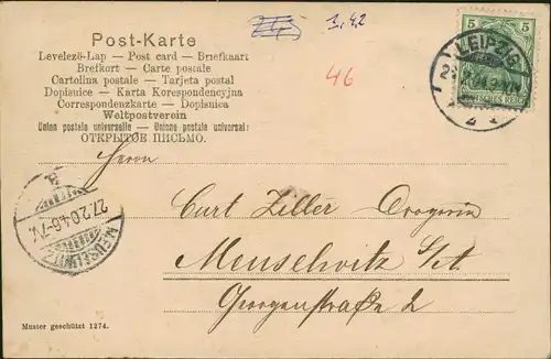 Ansichtskarte  Mikroskop Postkarte Frauen Schriftzug Bitte zu Wählen 1904