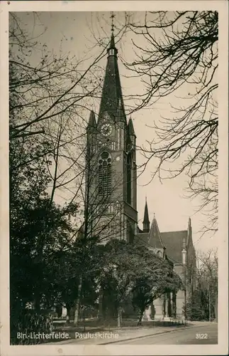 Lichterfelde-Berlin Straßen Partie an der Kirche Paulus-Kirche 1941