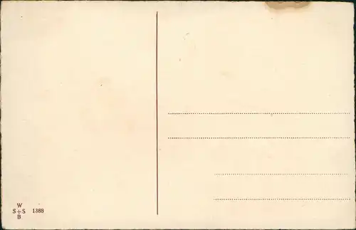 Neujahr Sylvester New Year Scherzkarte Frau wartet auf Mann 1922