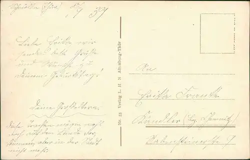 Ansichtskarte Altenburg Schloß mit Bauerntrachten 1914