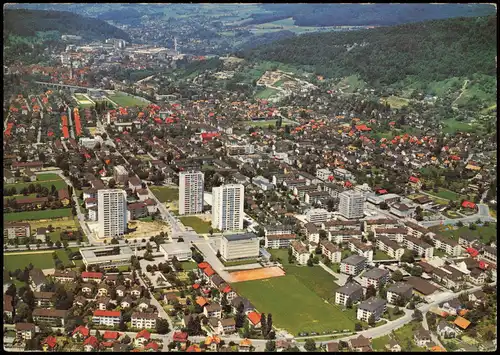 Ansichtskarte Wettingen Gesamtansicht vom Flugzeug aus, Luftaufnahme 1980