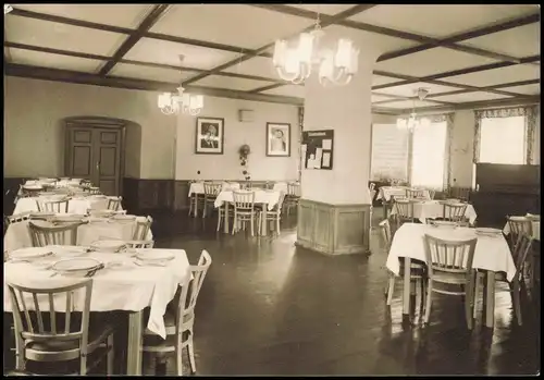 Ansichtskarte Kaimberg-Gera Diät-Sanatorium Speisesaal 1962   mit Landpoststempel "Kaimberg" gelaufen nach Apolda