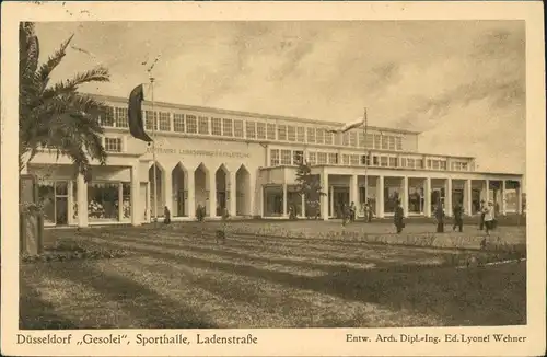 Düsseldorf Große Ausstellung Gesolei Sporthalle, Ladenstraße 1926