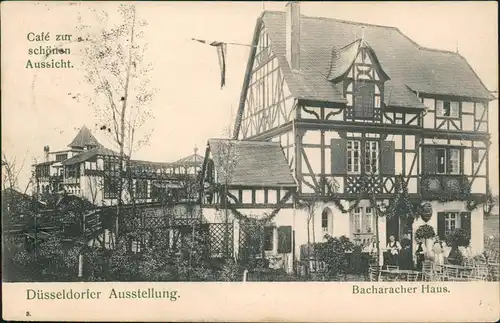 Düsseldorf Düsseldorfer Ausstellung Café Bacharacher Haus 1902