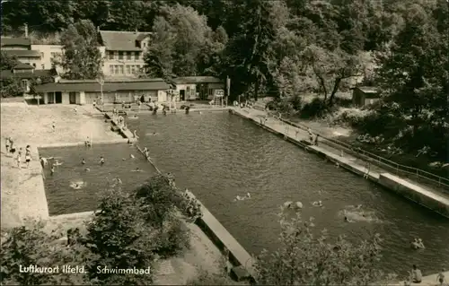 Ansichtskarte Ilfeld-Harztor Schwimmbad Freibar zur DDR-Zeit 1970