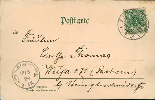 Ansichtskarte Düsseldorf Künstlerkarte Kriegerehrenmal 1899